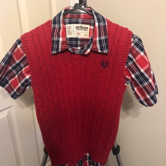 Urban Pipeline Shirt and Chaps Sweater Vest - Picture 1 of 7